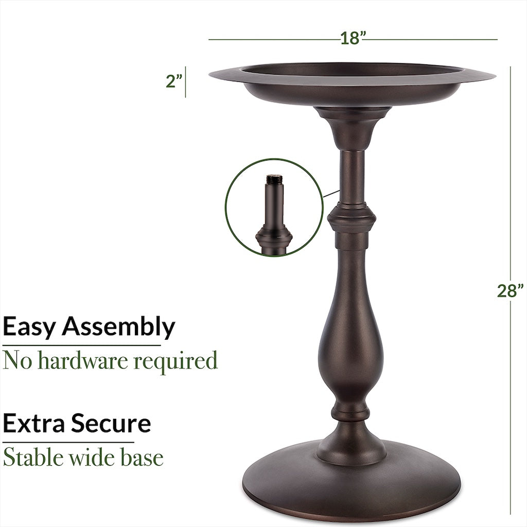 Classic Bronze Bird Bath Pedestal