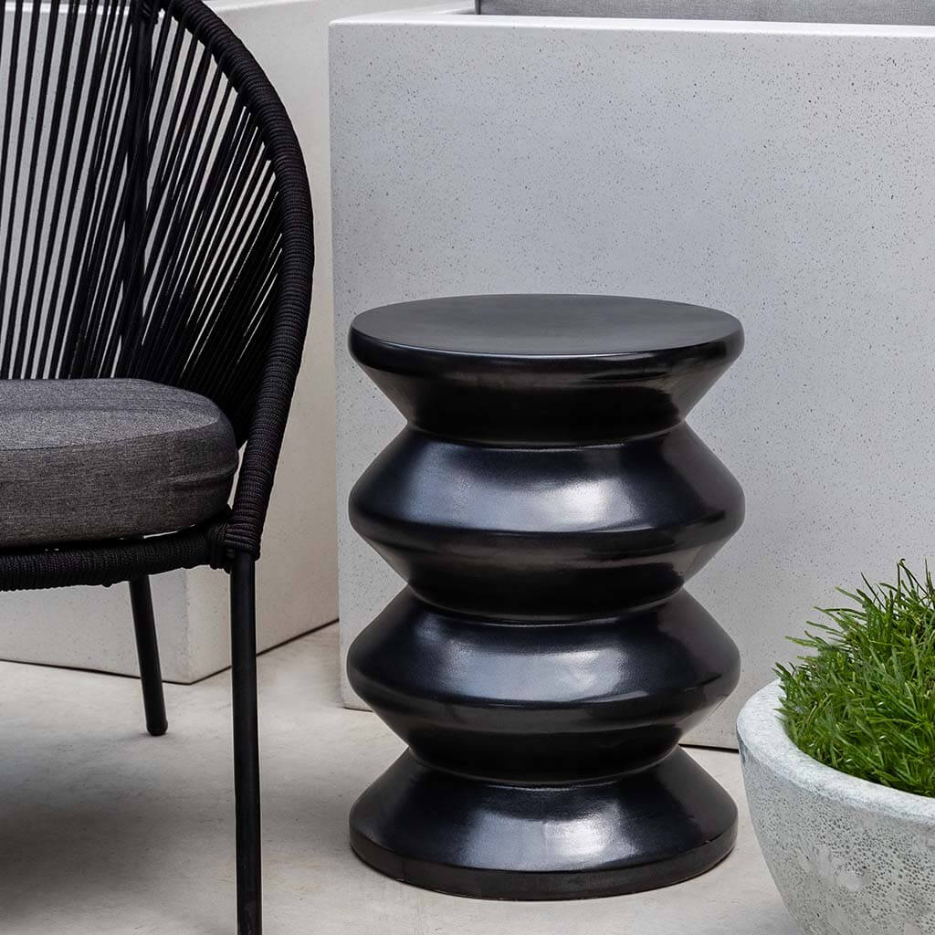 Zigzag Garden Seat || Matte Black