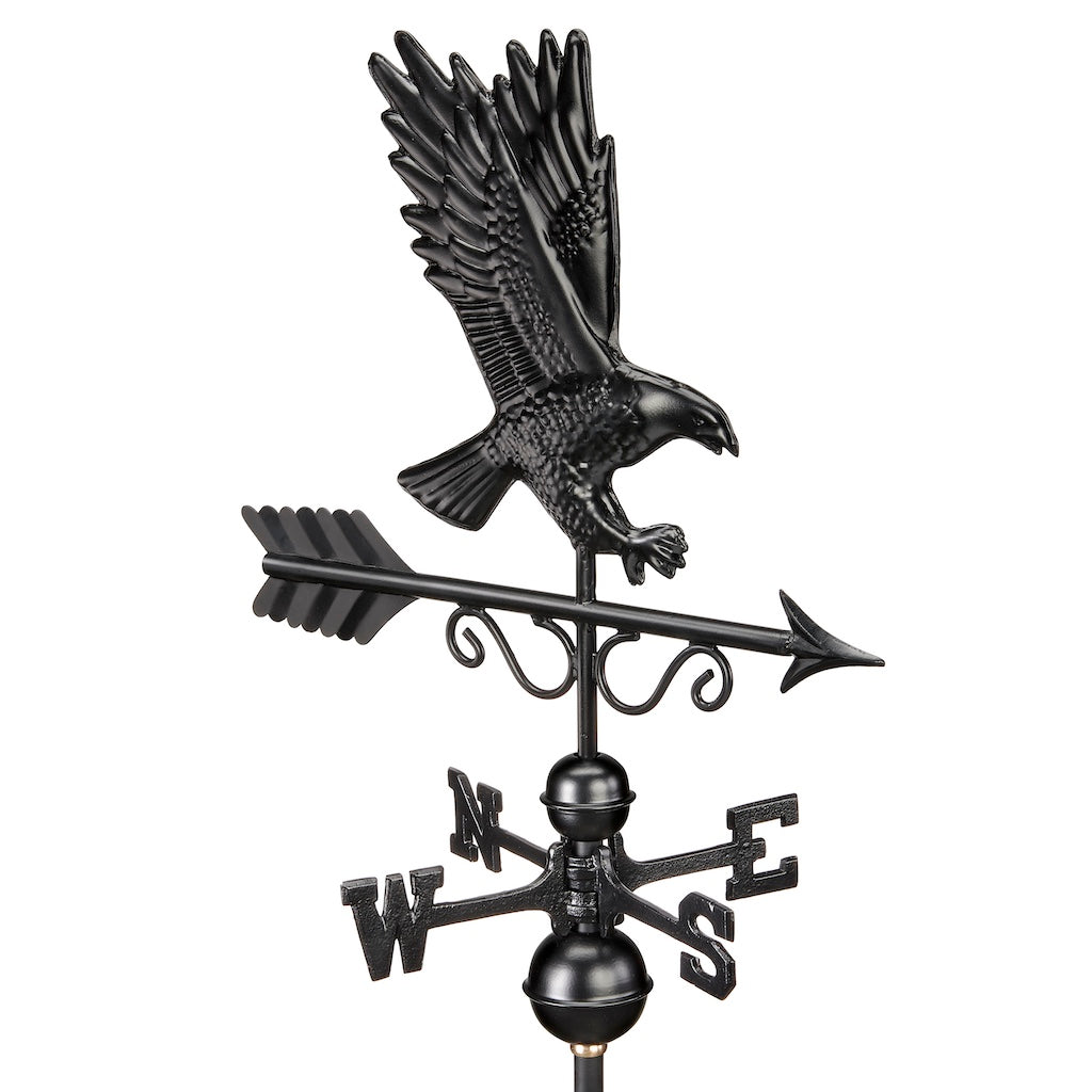 Majestic Eagle Weathervane in Black Finish