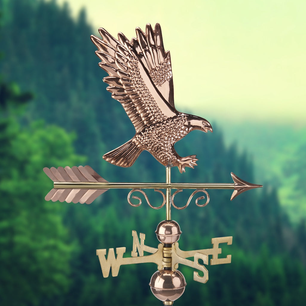 Majestic Eagle Weathervane in Pure Copper