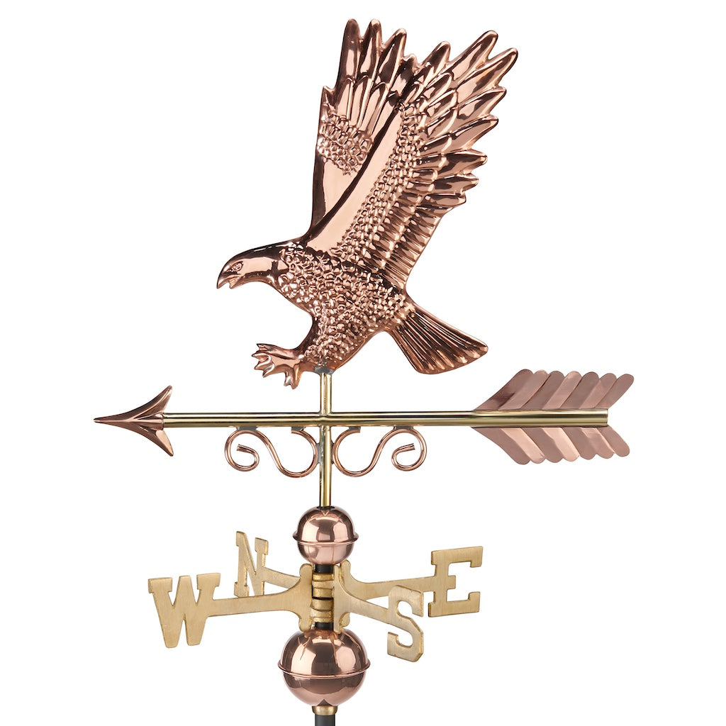 Majestic Eagle Weathervane in Pure Copper
