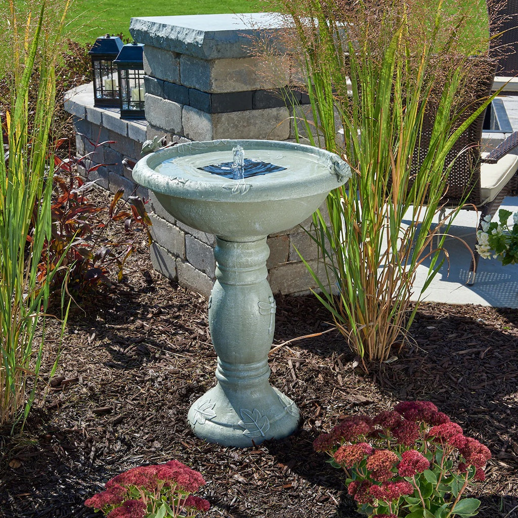 Country Gardens Solar Birdbath