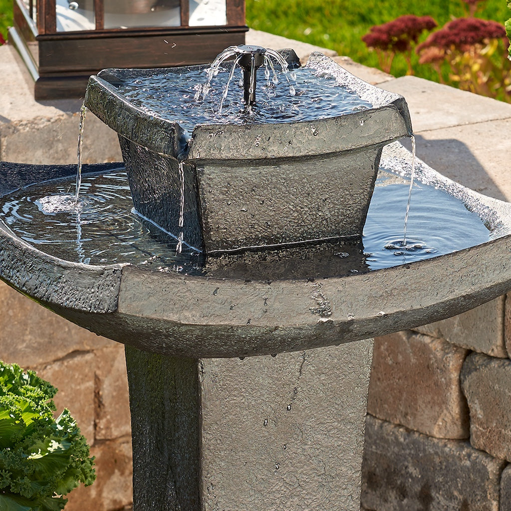 Mahayana Zen Fountain with Remote in Aged Iron