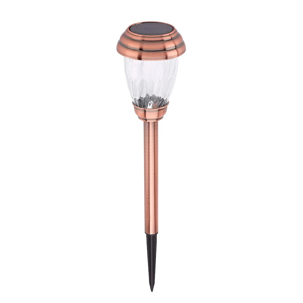 Charleston Solar Pathway Lights in Copper 6-pack