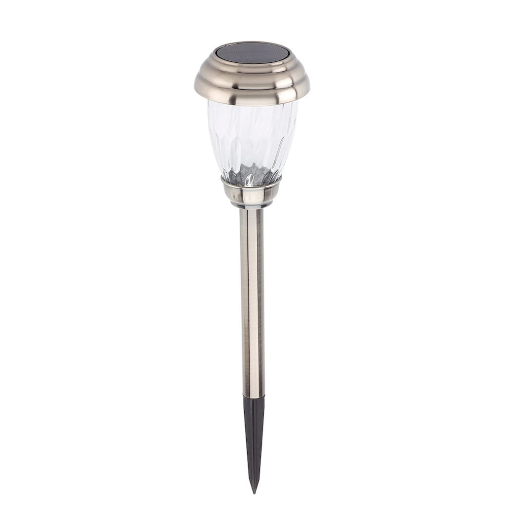 Charleston Solar Pathway Lights in Pewter 6-pack