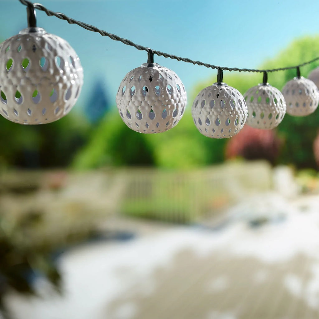 Solar String Light Carnivale in White