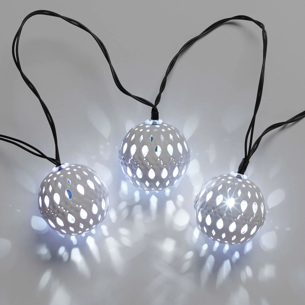 Solar String Light Carnivale in White