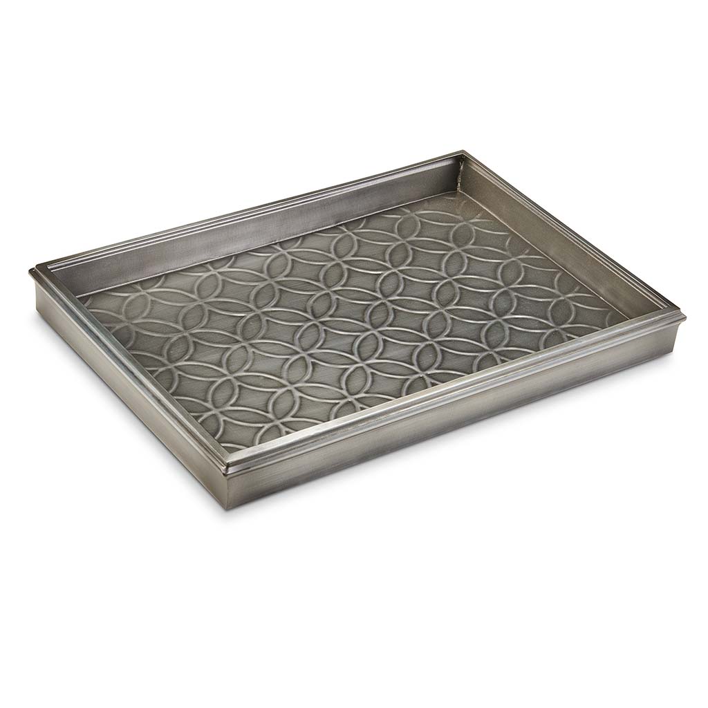 20" Double Circles Zinc Boot Tray