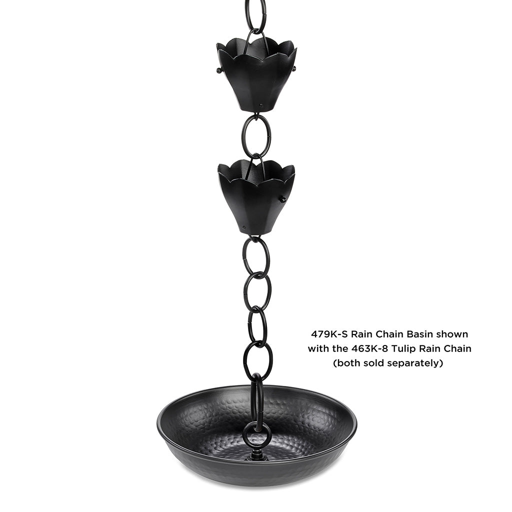 Modern Farmhouse 11 inch Aluminum Rain Chain Basin