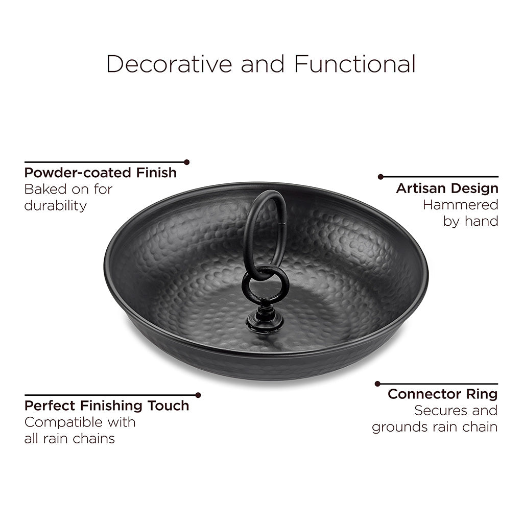 Modern Farmhouse 11 inch Aluminum Rain Chain Basin