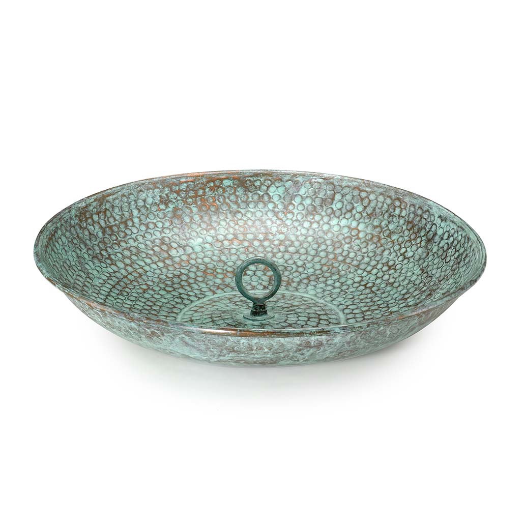 Rain Chain Basin in Blue Verde