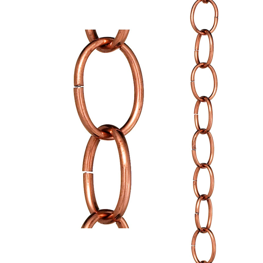 Link 8.5 ft Copper Rain Chain
