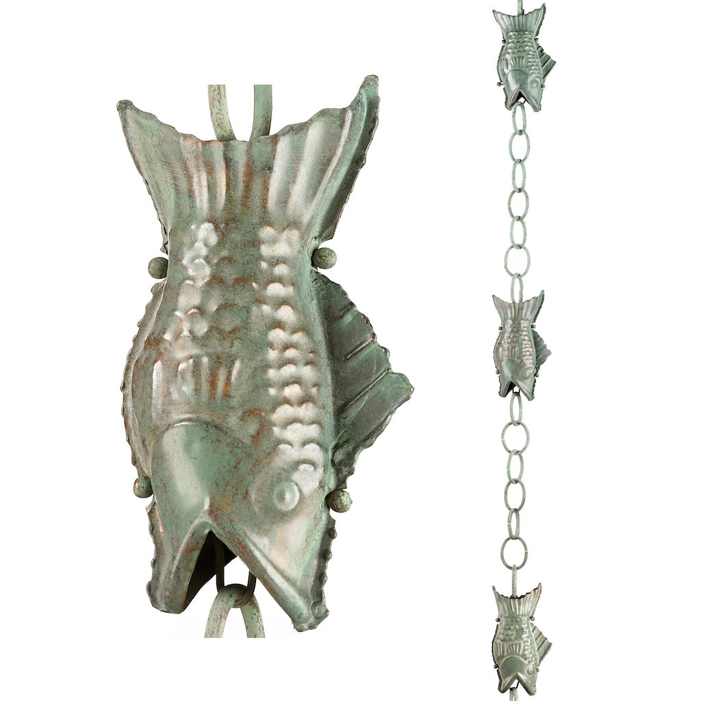 Verde Fish 8.5 ft Rain Chain