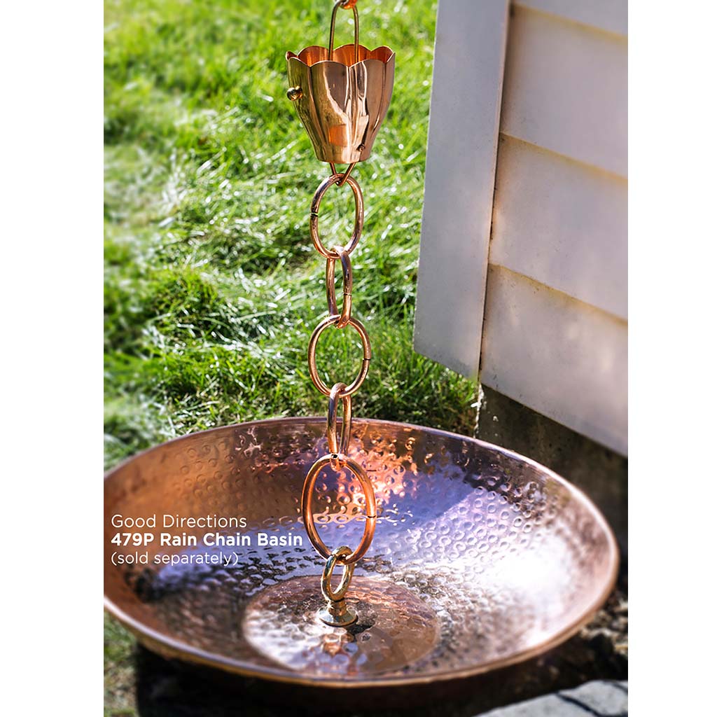 Crocus Copper 8.5ft. Rain Chain