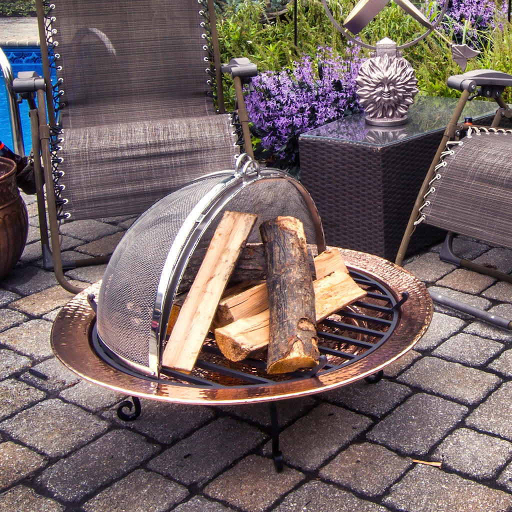 25" Medium Stainless Steel Spark Screen with Lifter