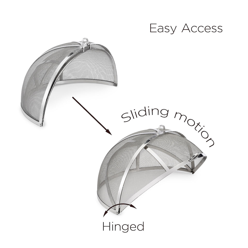 25" Medium Stainless Steel Spark Screen with Lifter
