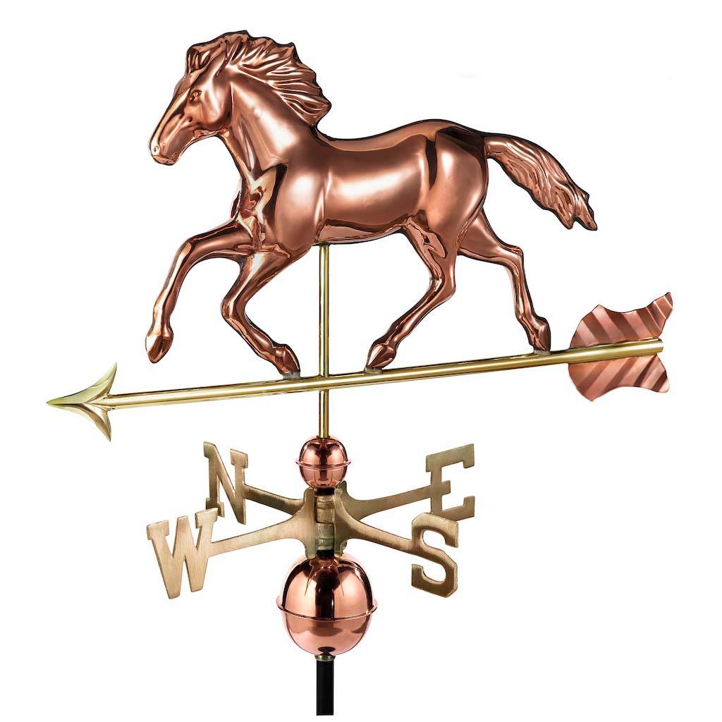Smithsonian Running Horse Weathervane in Pure Copper