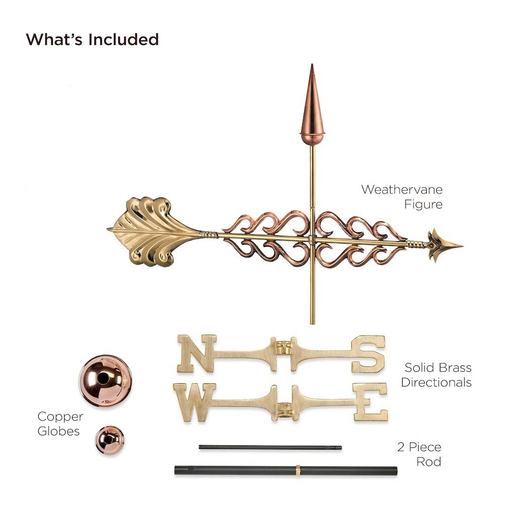 Smithsonian Arrow Weathervane in Pure Copper