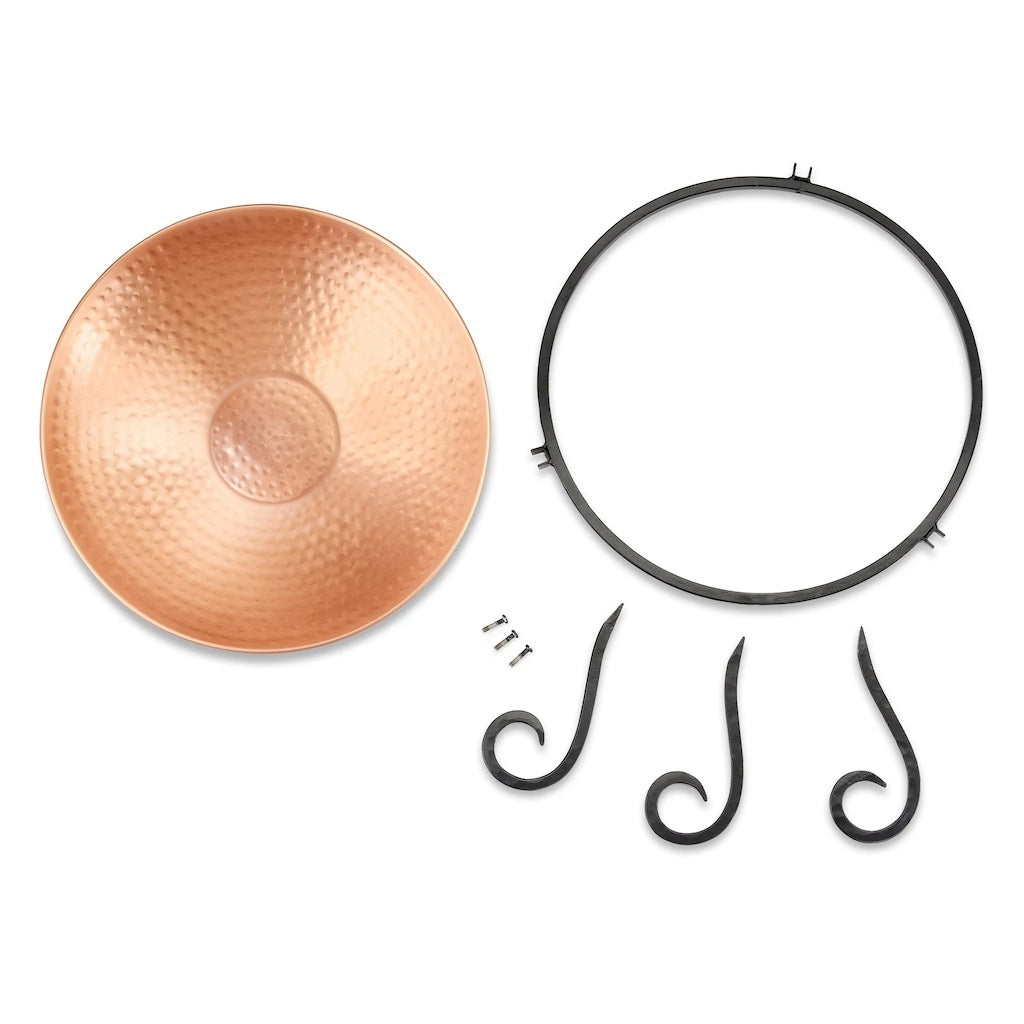 Freestanding Copper Bird Bath with Ground Stand