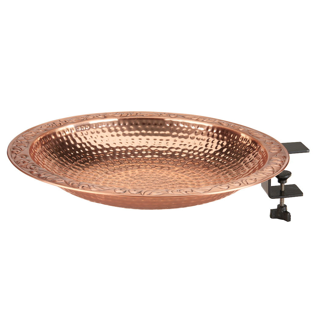 Pure Copper 18" Deck Mount Birdbath