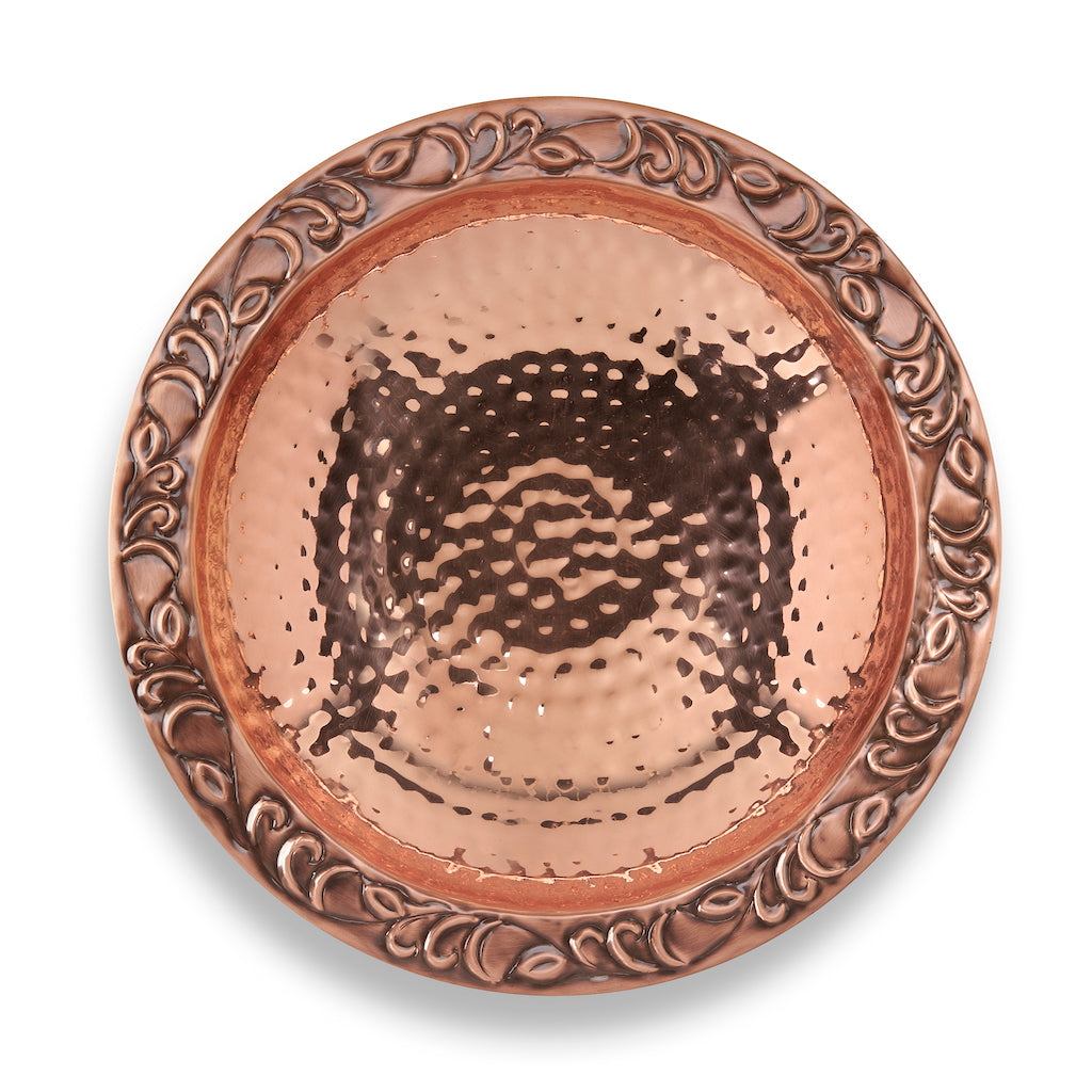 Pure Copper Birdbath on Garden Pole