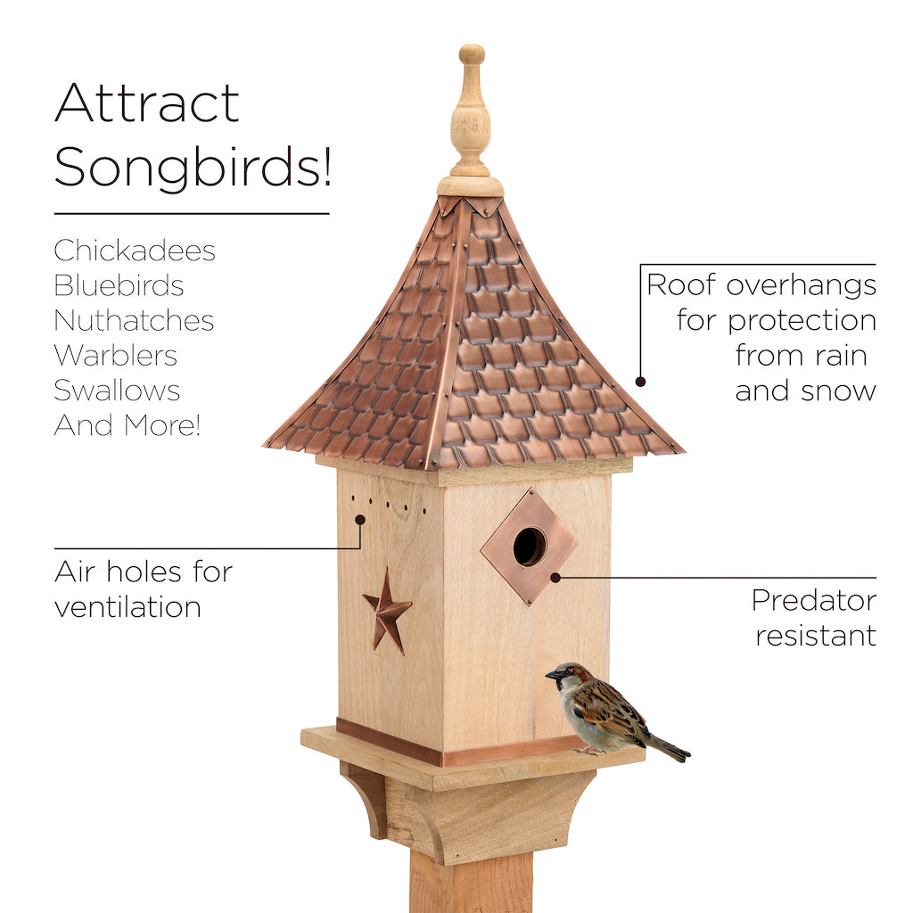 Villa Bird House with Copper Roof