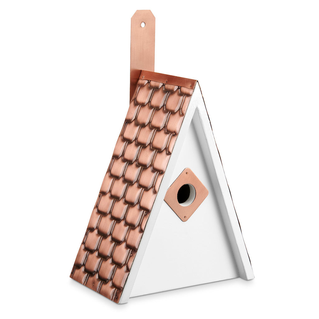 Swiss Chalet Bird House with Copper Roof