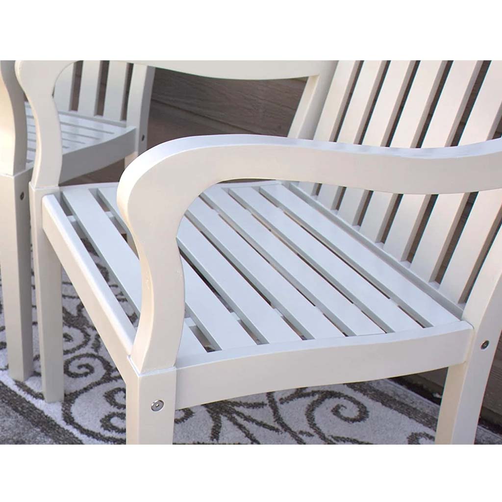 Acacia White Washed Dining Chair Set