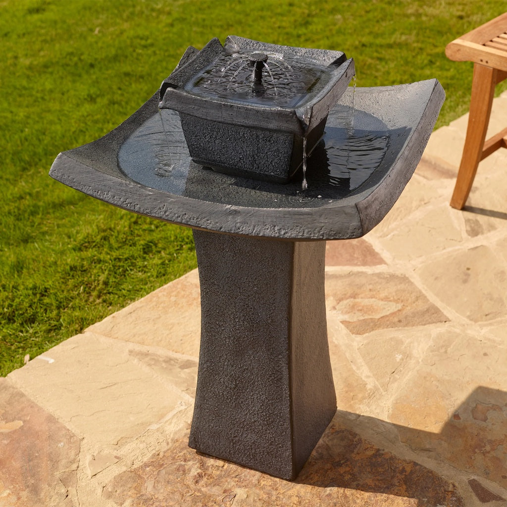 Mahayana Zen Fountain with Remote in Aged Iron
