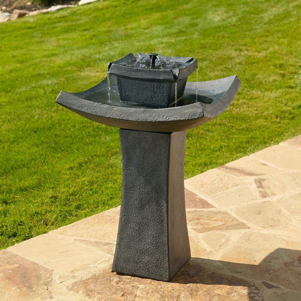 Mahayana Zen Fountain with Remote in Aged Iron