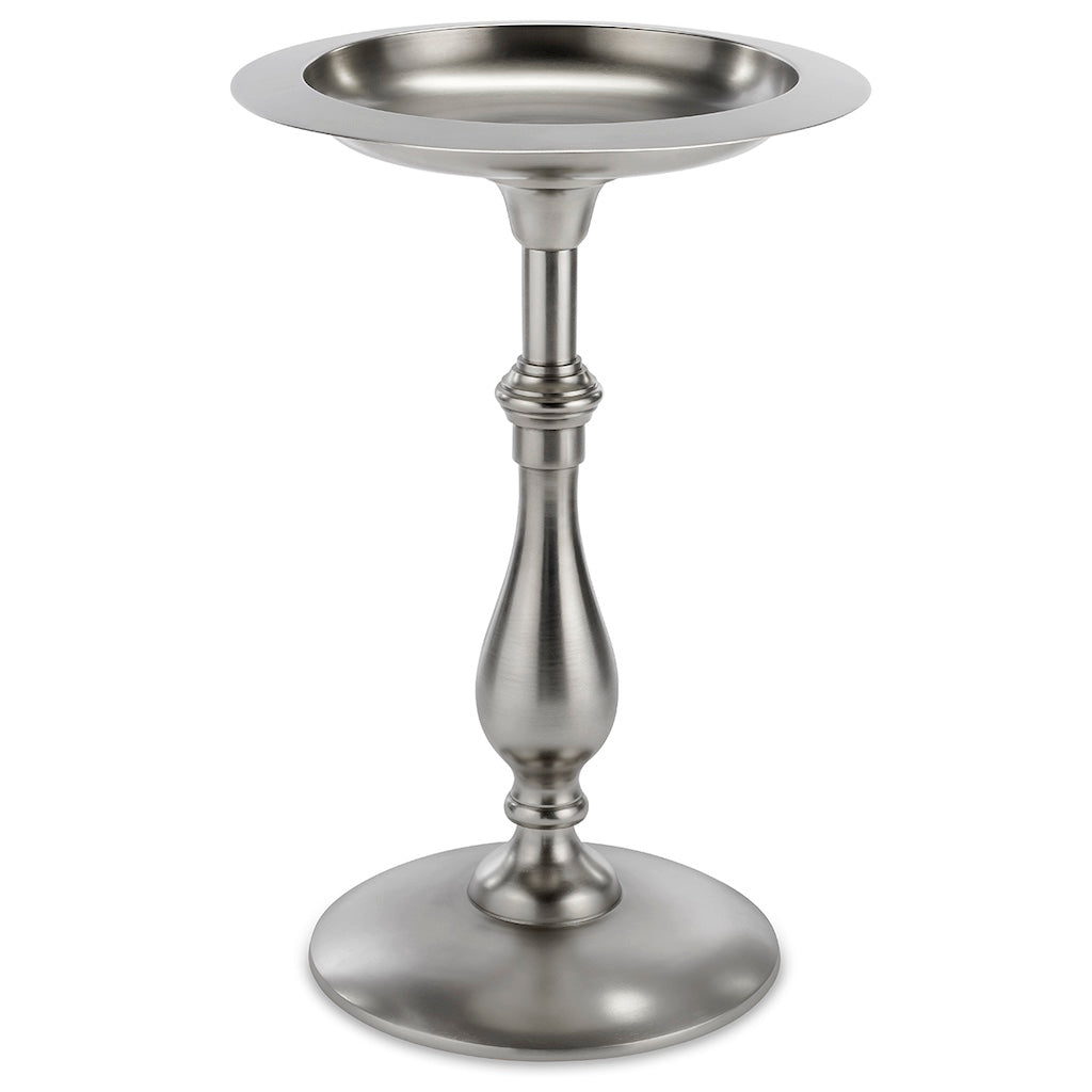 Classic Pewter Bird Bath Pedestal