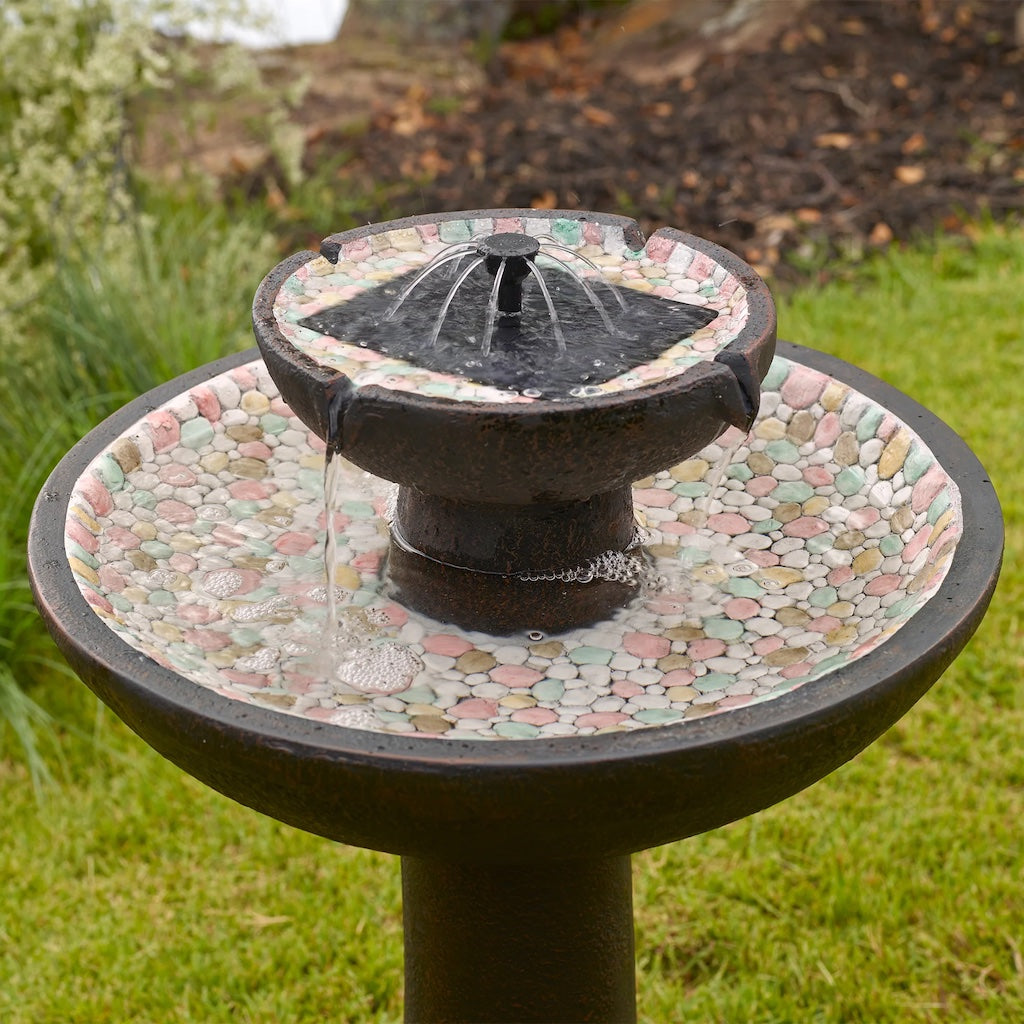 Riverstone Fountain with Remote in Forest Brown