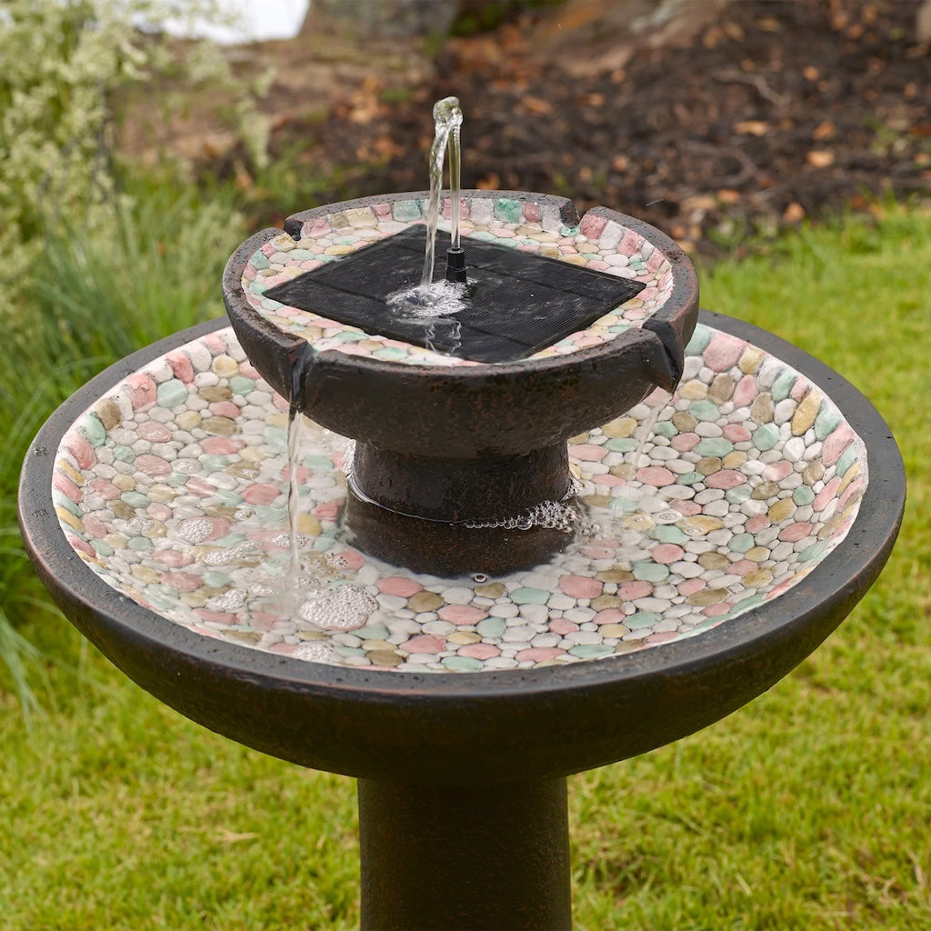 Riverstone Fountain with Remote in Forest Brown