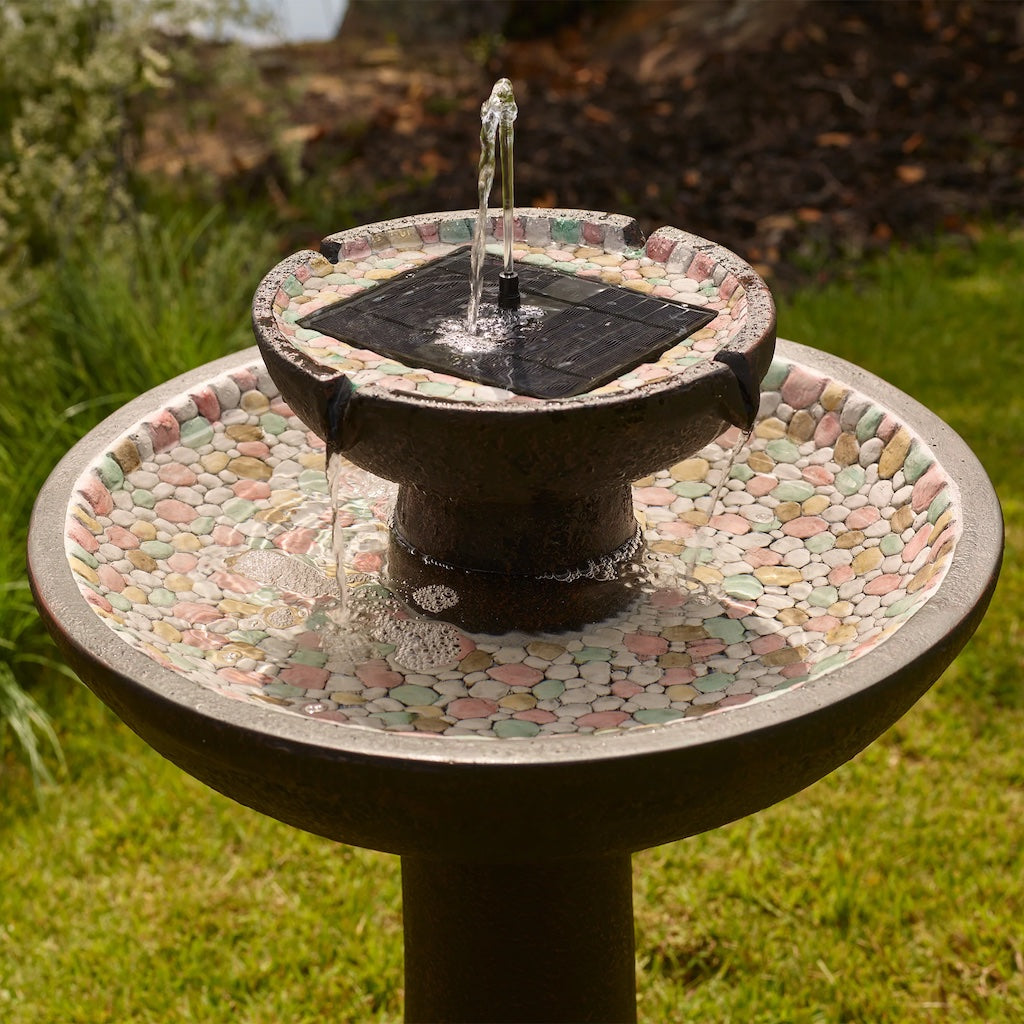 Riverstone Fountain with Remote in Forest Brown