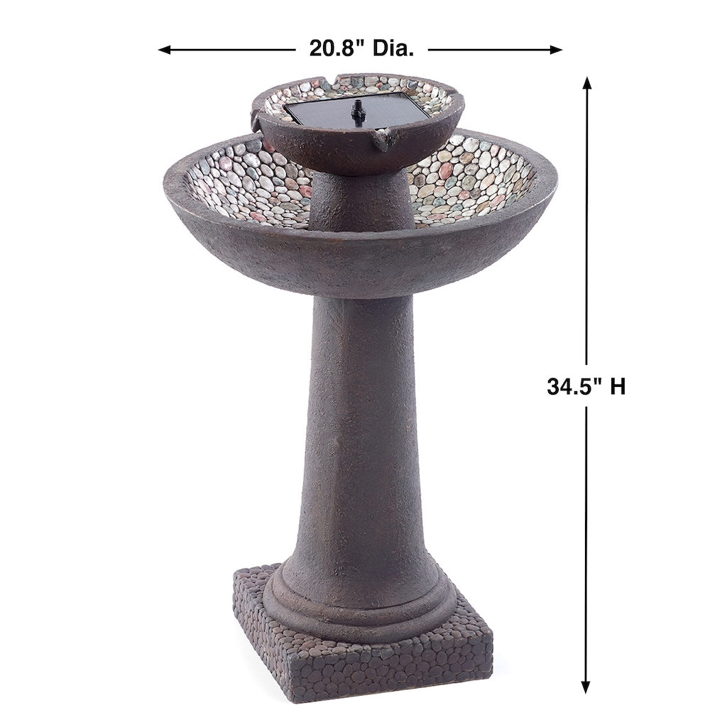 Riverstone Fountain with Remote in Forest Brown