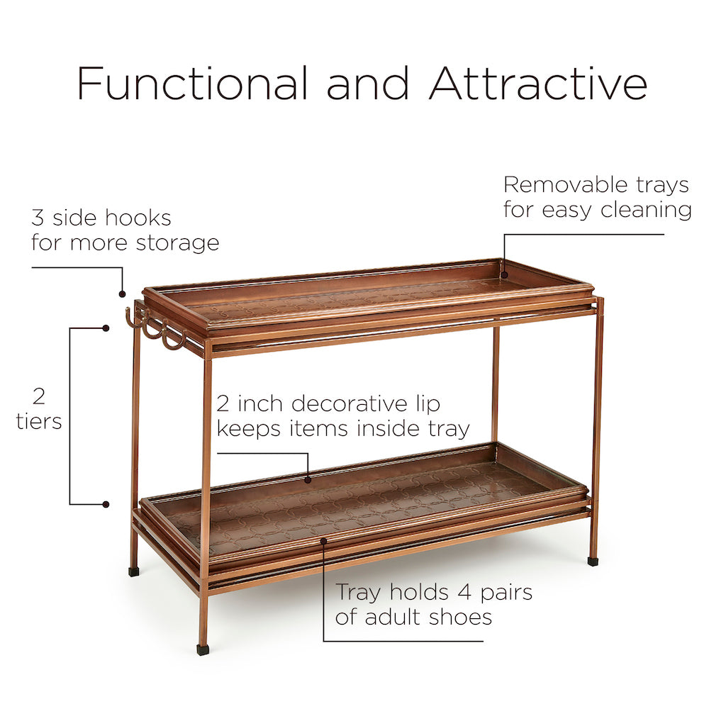 Circles Double Boot Tray with Stand
