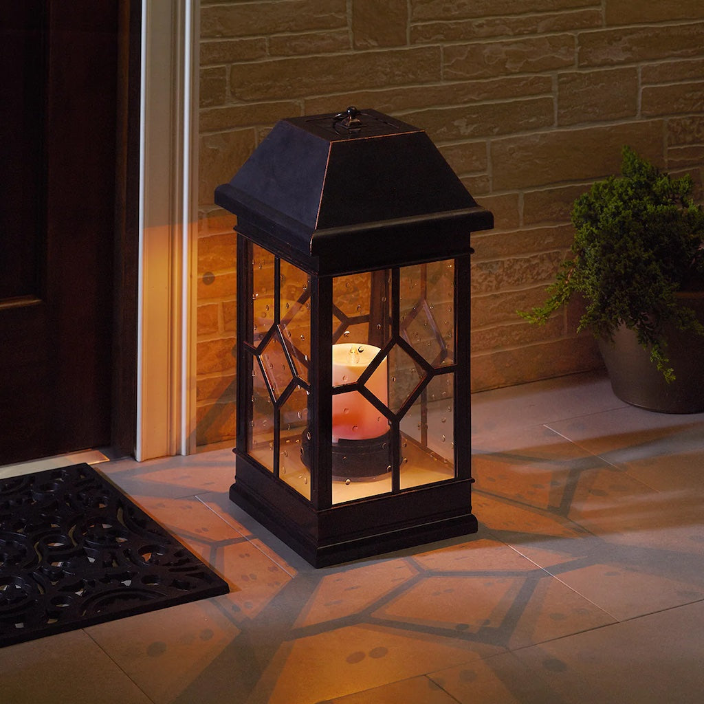 San Felipe Estate 22-inch Solar Lantern in Bronze