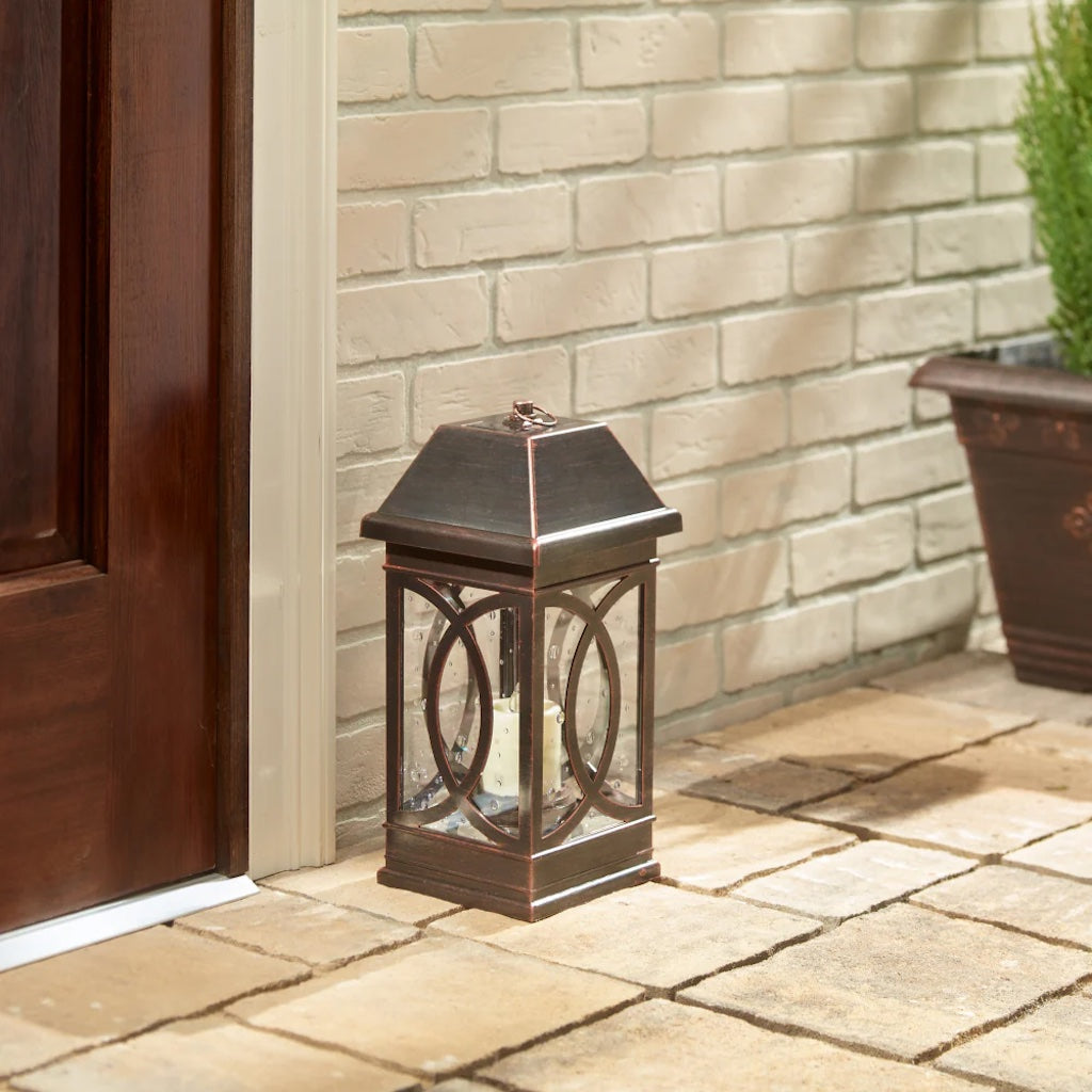 San Vicente II 15-inch Solar Lantern in Bronze