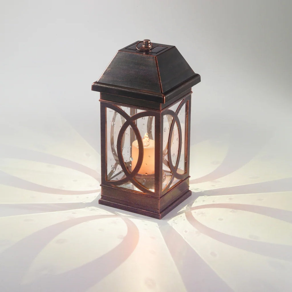 San Vicente II 15-inch Solar Lantern in Bronze