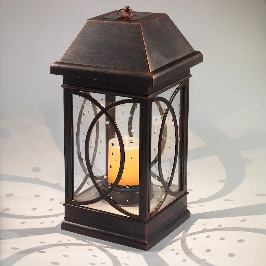 San Vicente Estate 22-inch Solar Lantern in Bronze