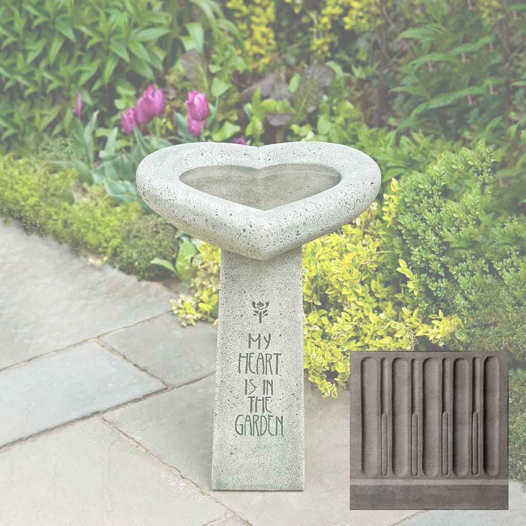 My Heart is in the Garden Birdbath