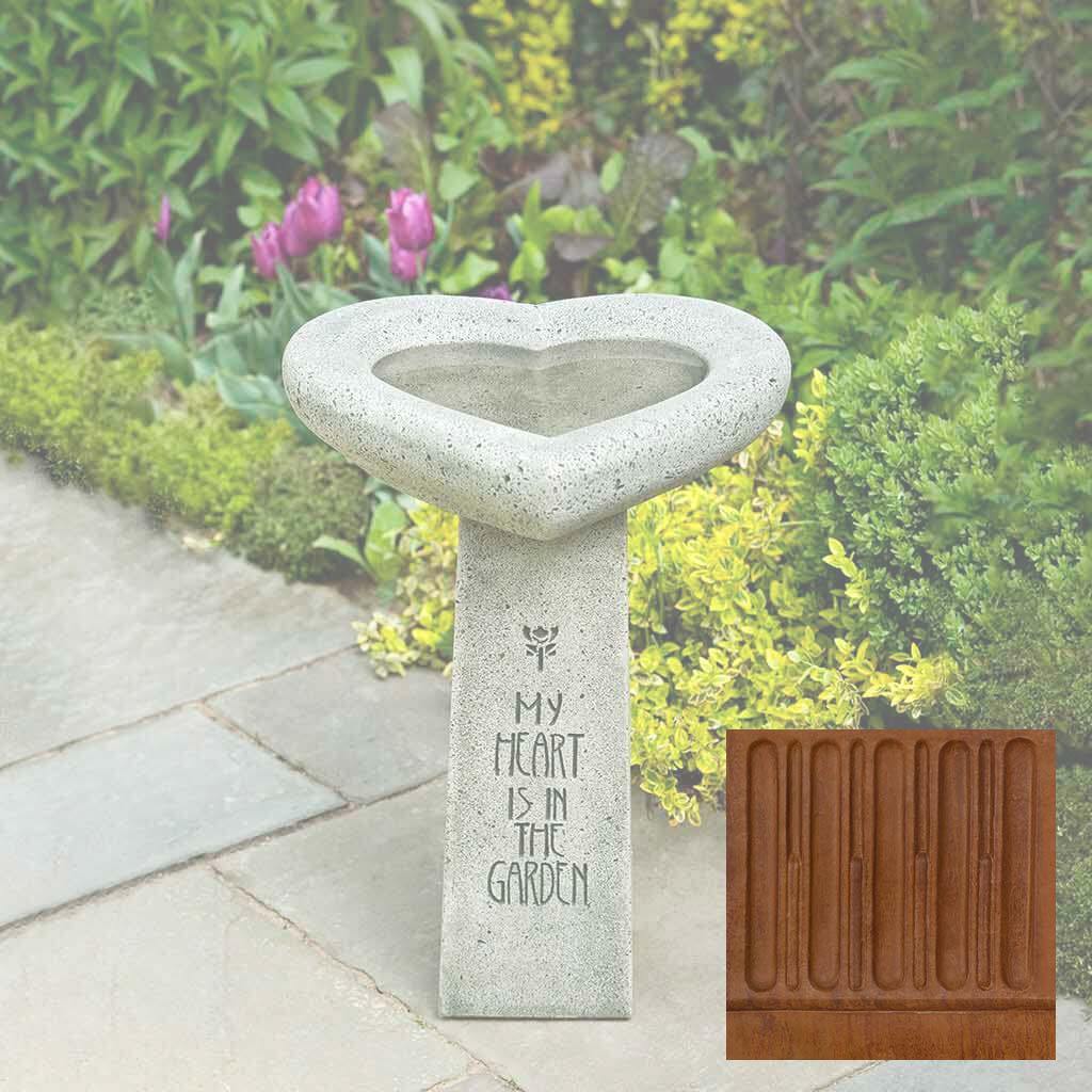 My Heart is in the Garden Birdbath