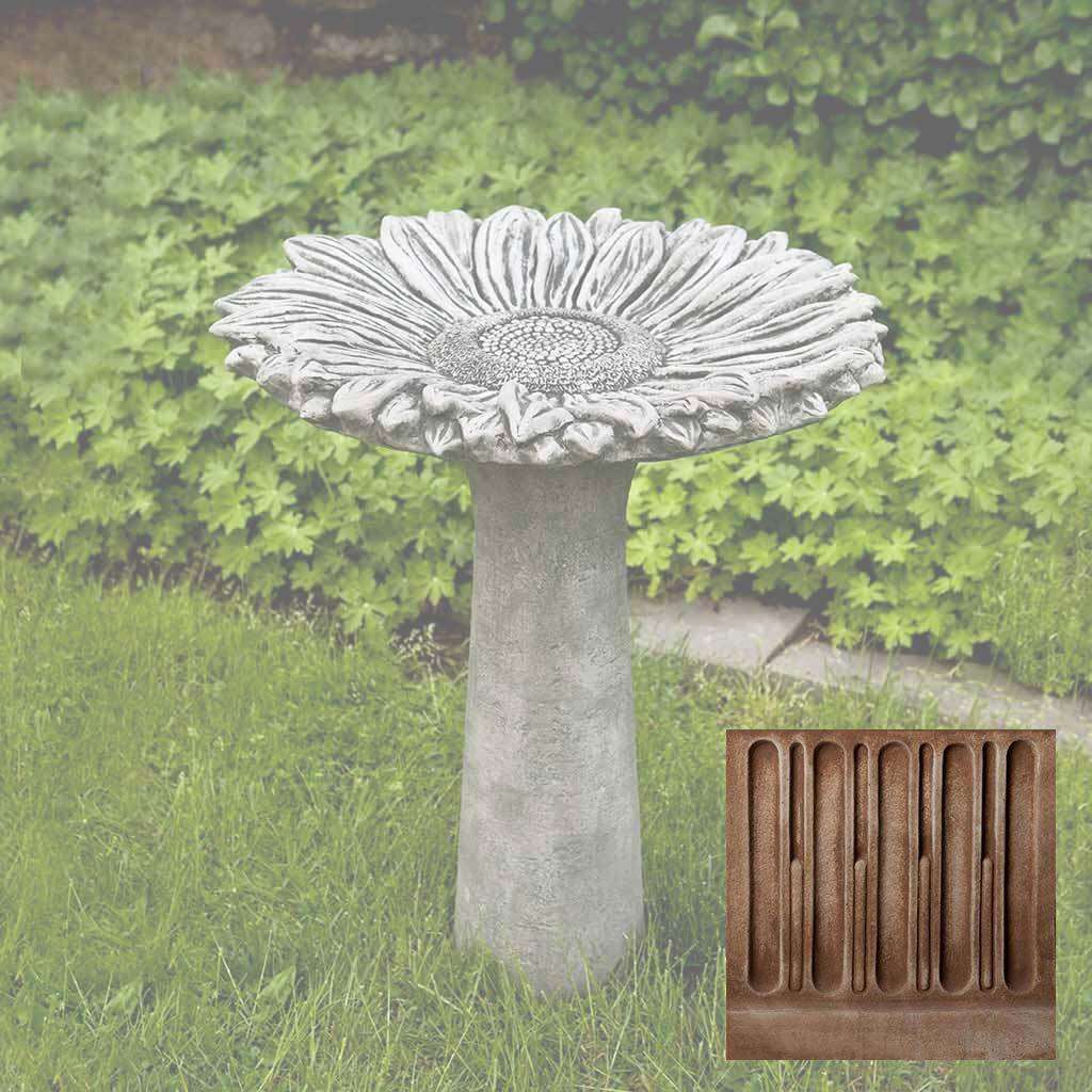 Sunflower Birdbath