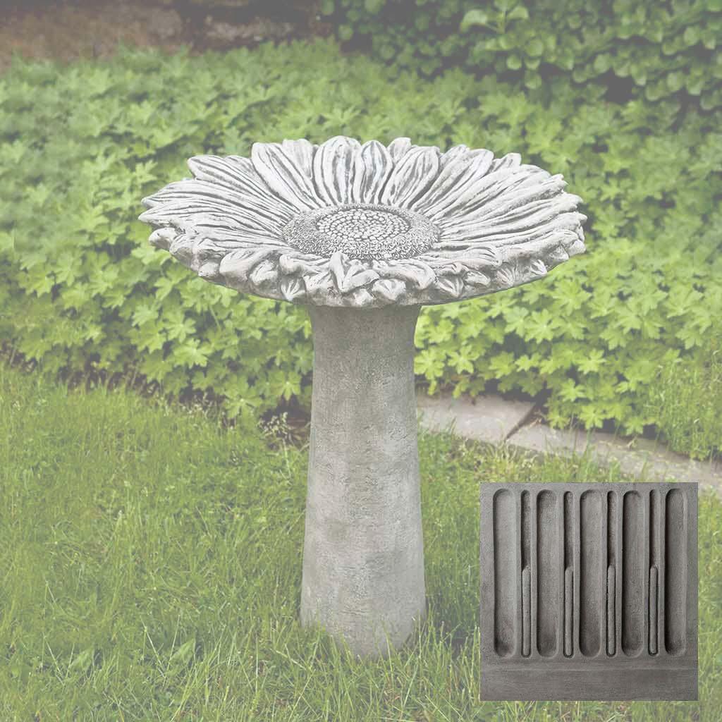 Sunflower Birdbath