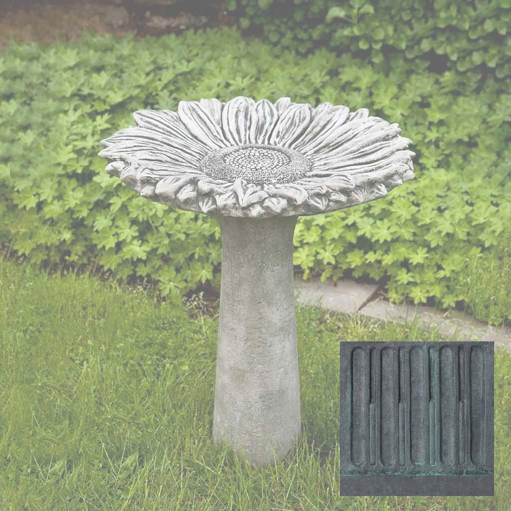 Sunflower Birdbath