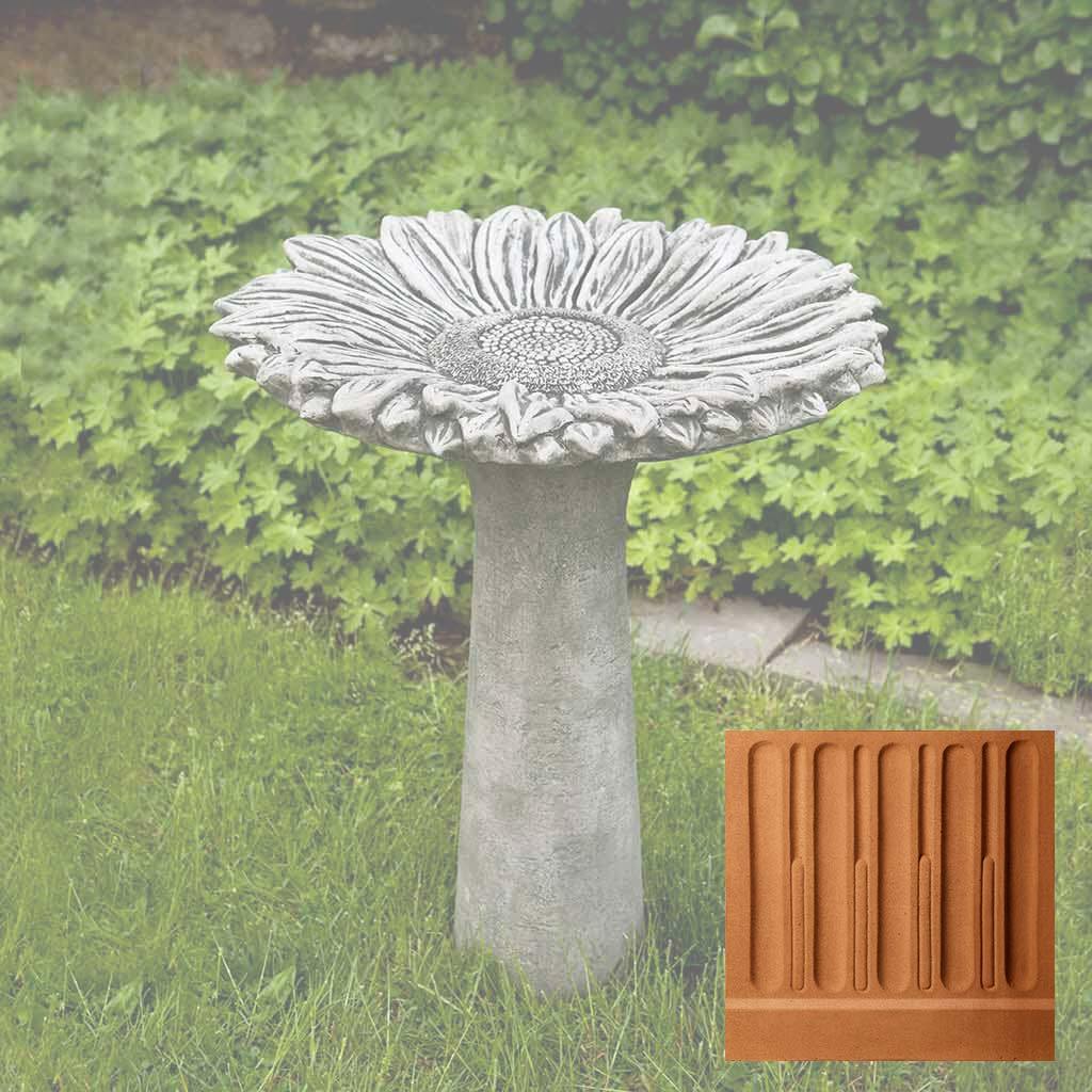 Sunflower Birdbath