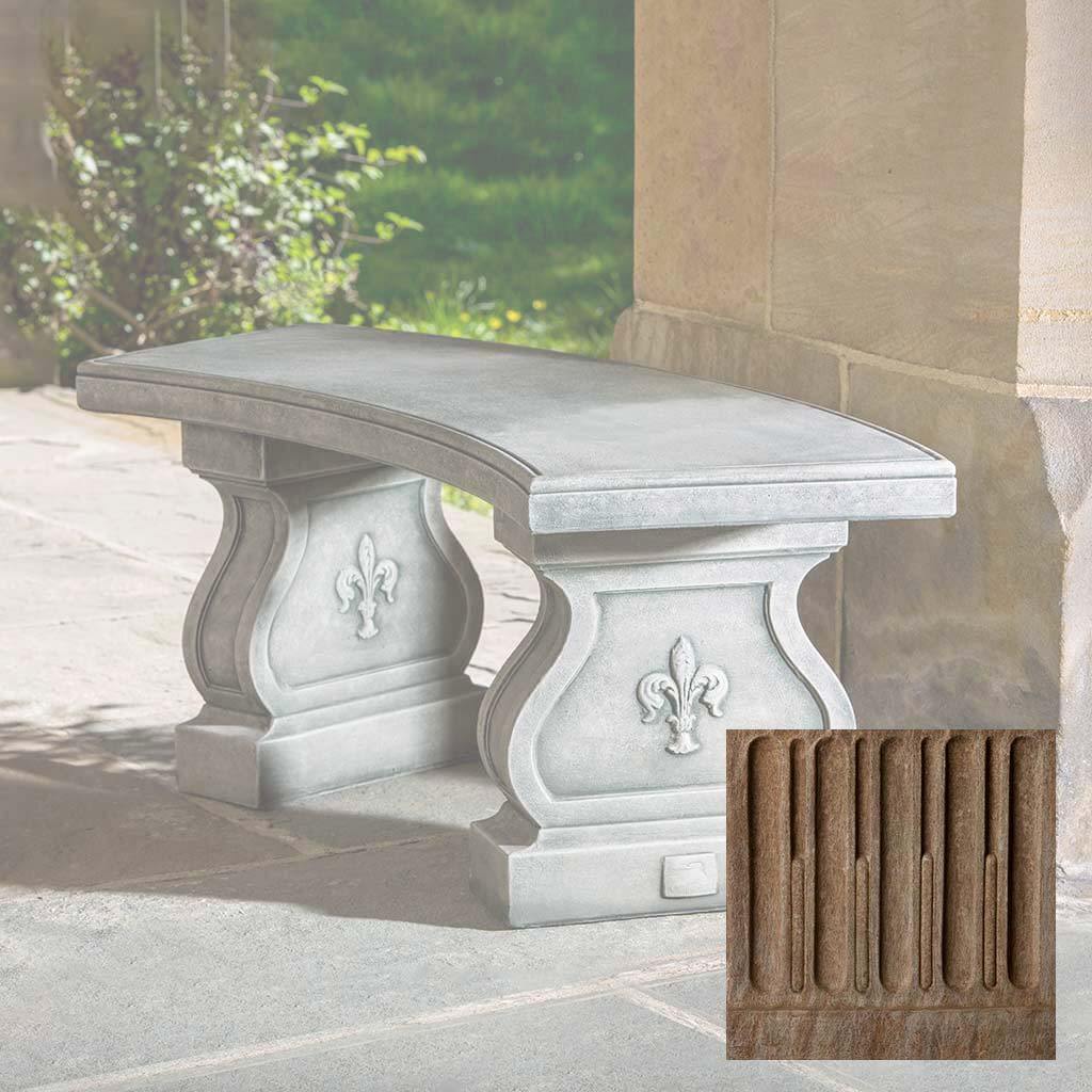 Fleur De Lys Curved Bench