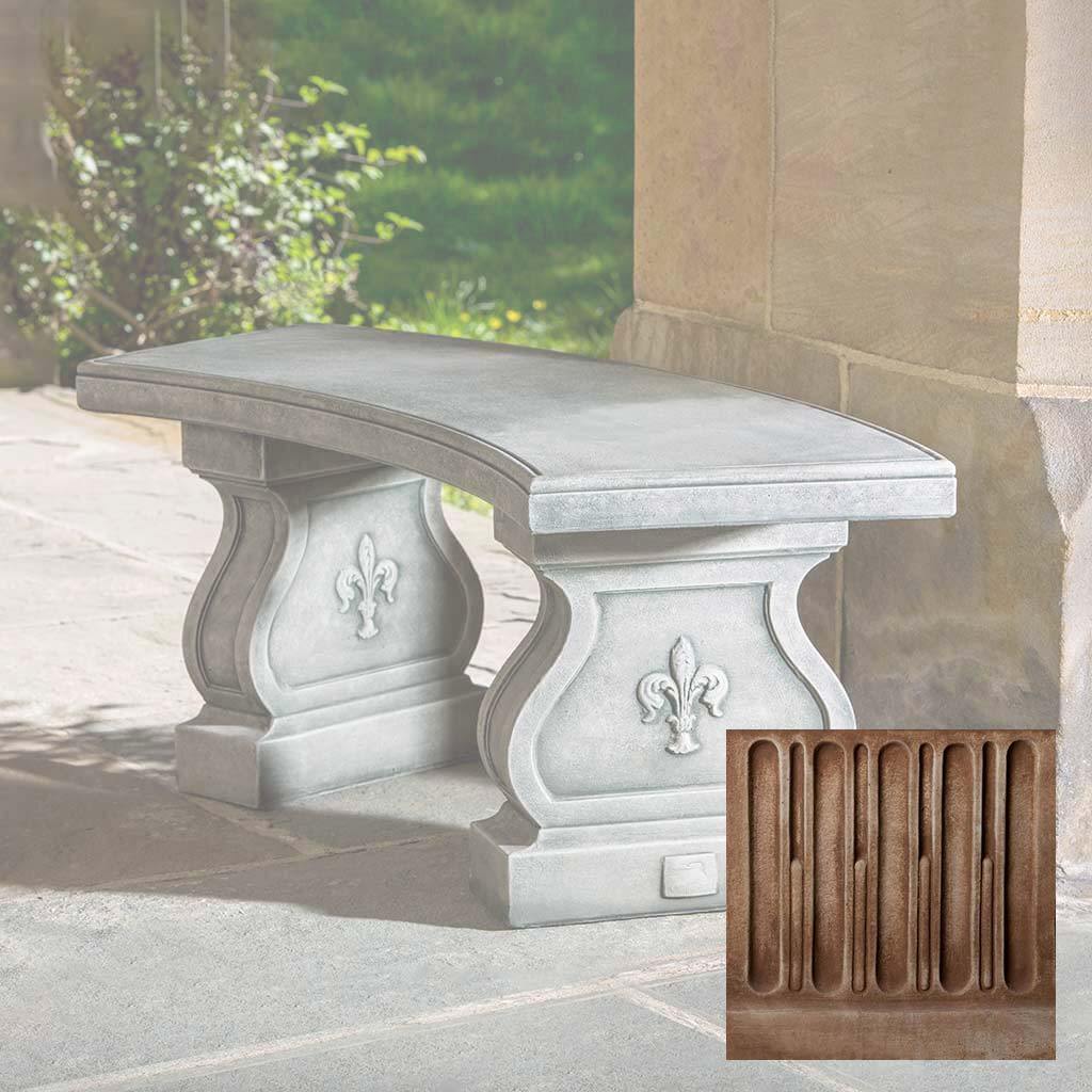 Fleur De Lys Curved Bench