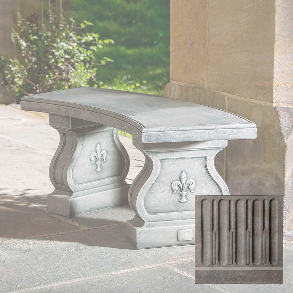 Fleur De Lys Curved Bench