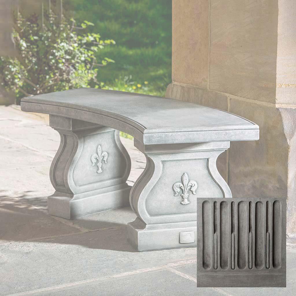 Fleur De Lys Curved Bench